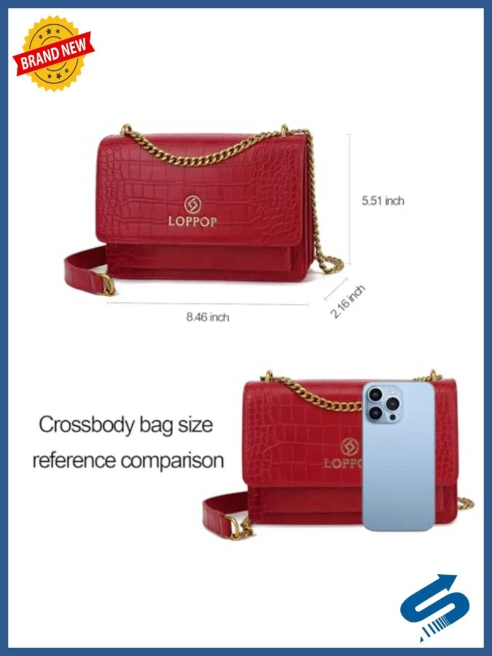 Classy Crossbody Purse Leather Satchel Top Handle Handbag